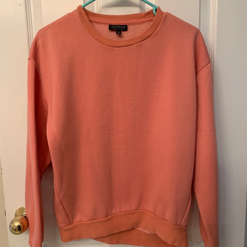 Topshop Flourescent Orange Sweatshirt